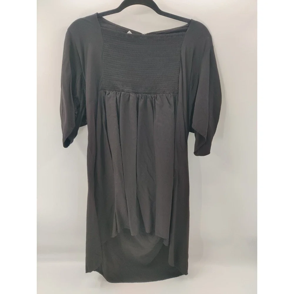 Old Navy Black Square Neck Smocked Bodice Gathered Sleeve Dress Plus Size 3X - Picture 1 of 9